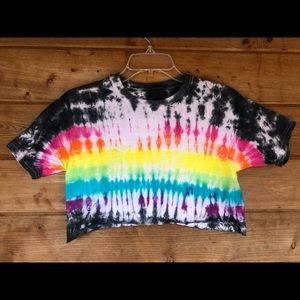 Rainbow hand dyed shirt